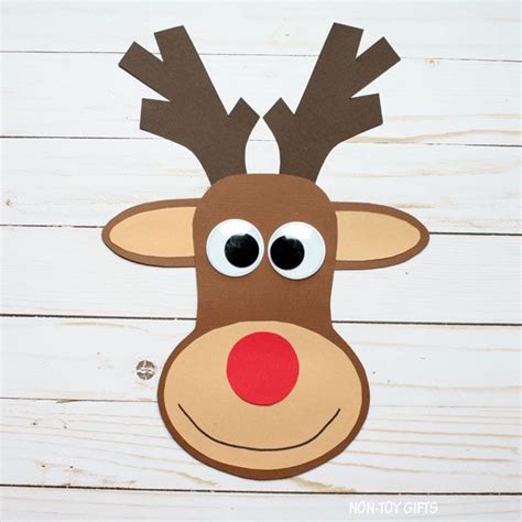 Paper Reindeer Craft With Printable Template
